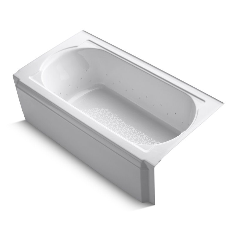 Baignoire à balnéo Memoirs 60 po x 33,75 po avec technologie BubbleMassage, Blanc, Blanc