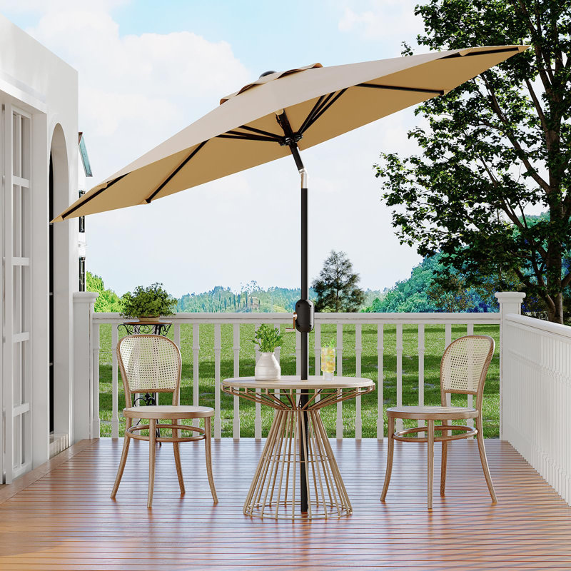 107cm Beach Parasol, Brown