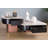 Ceramic Top Coffee Table Set with Storage Drawers – Modern Sculptural Nesting Coffee Tables for Living Spaces  