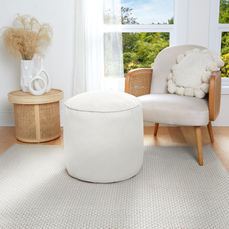 Repose-pieds d'extérieur avec coussin Sunbrella Kyannah, Sunbrella® blanc