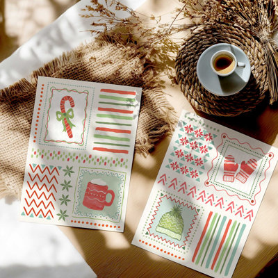Cozy Winter Patchwork, ensemble de 2 reproductions d'art