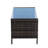 Patio Furniture Coffee Table With Brown And Tempered Glass, 34.6X20.5X17.7Inch, , Assemble Without Difficulty Effortlessly