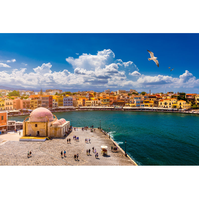Mosque On Crete Island - Wrapped Canvas Print, 51cm H x 76cm W x 3.8cm D