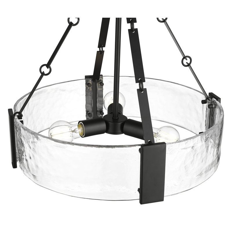 Luminaire suspendu Rezi - noir mat, 3, H 19,75 po x l 20,25 po x P 20,25 po