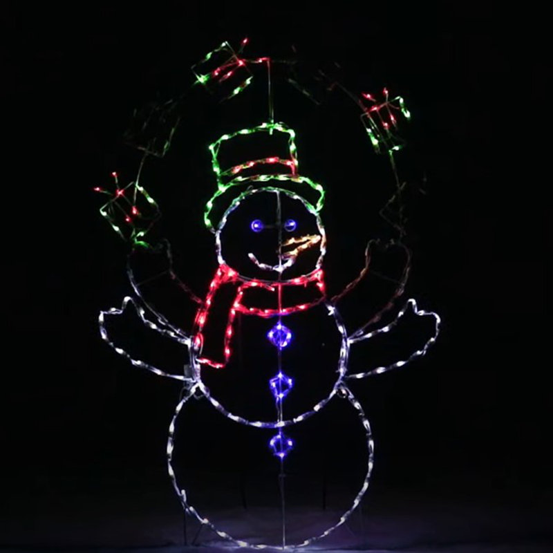 Pro-Line Led Animation Juggling Snowman Lighted Display