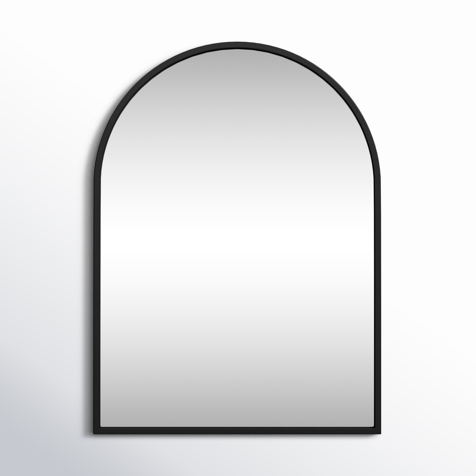 Sabine Metal Arch Wall Mirror, 30" x 22", Black