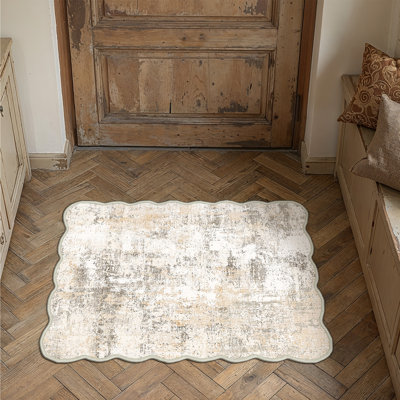Tapis moderne lavable abstrait