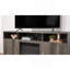 Console de meuble télé avec chauffeur, lumière DEL, armoires, tablettes Ambrose