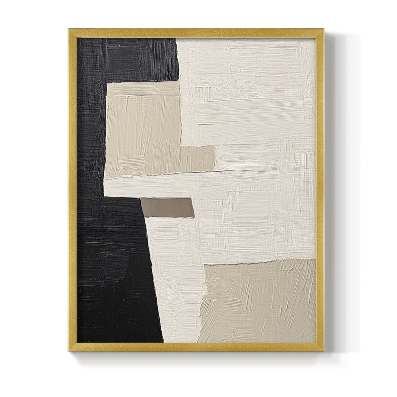 Série ABSTRACT DCLxx - reproduction encadrée de qualité supérieure - prête à être accrochée - aucun clou requis, Or