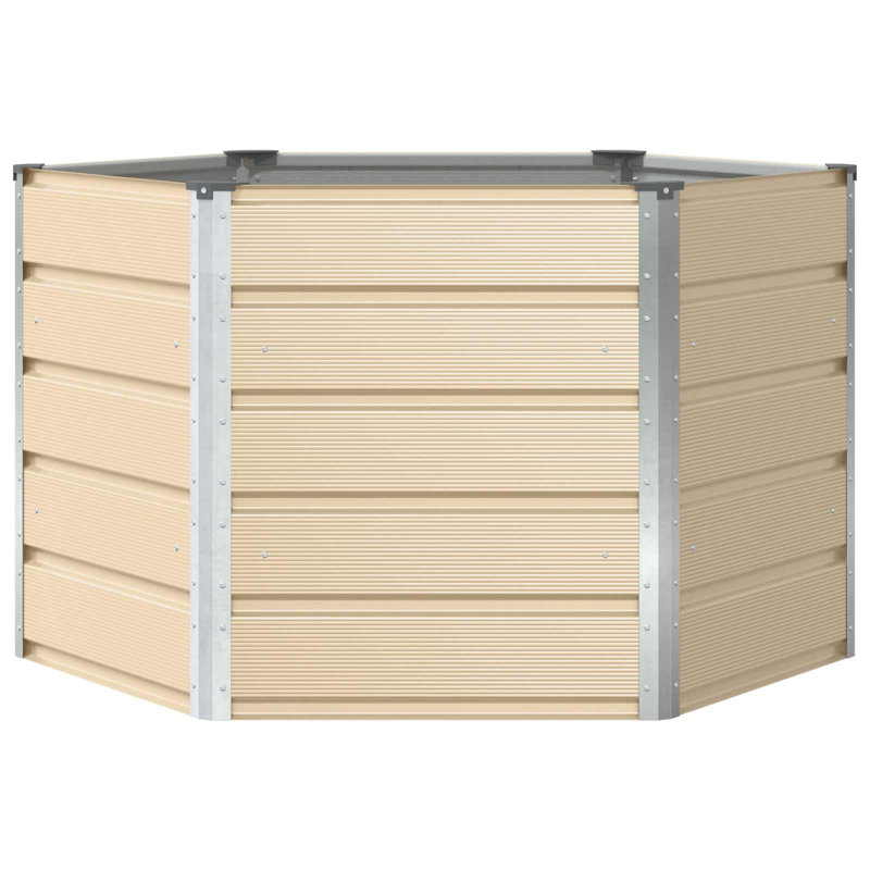 Raised Garden Bed, 75cm H x 129cm W x 129cm D, Ivory