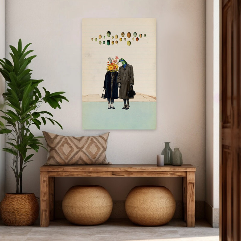 Reproduction d'art mural surréel, oiseau de rêve moderne et coloré, nature, 48" H x 32" W