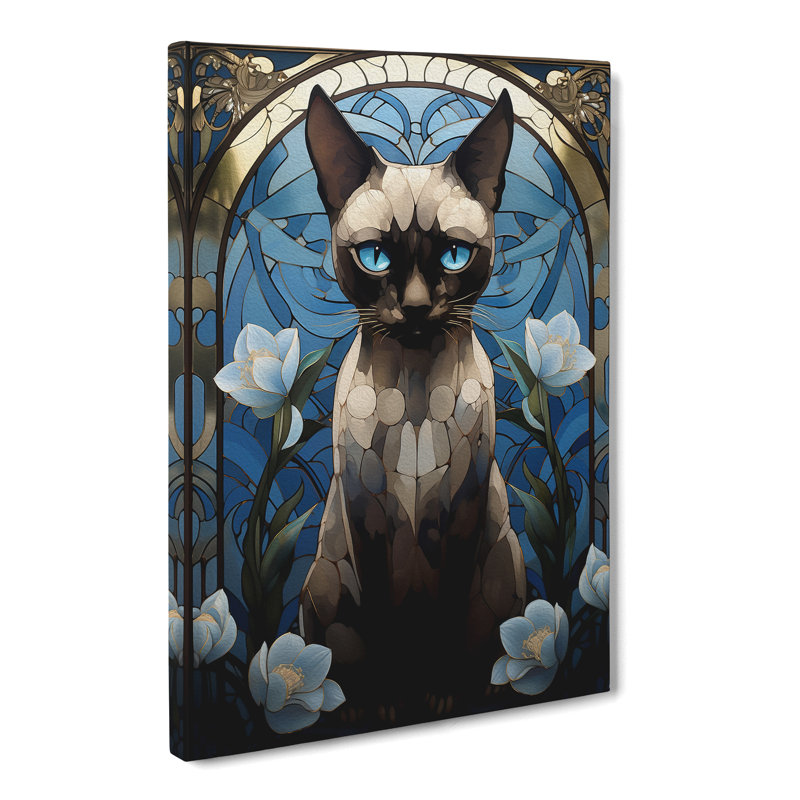 Siamese Cat No.2 - No Frame Print, 76cm H x 50cm W x 3cm D