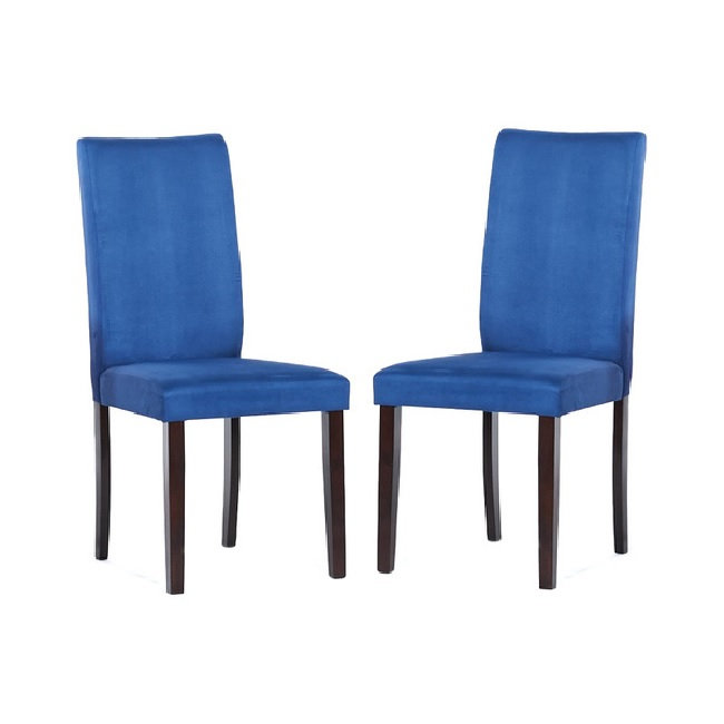 Chaise de salle à manger rembourrée shino, Bleu