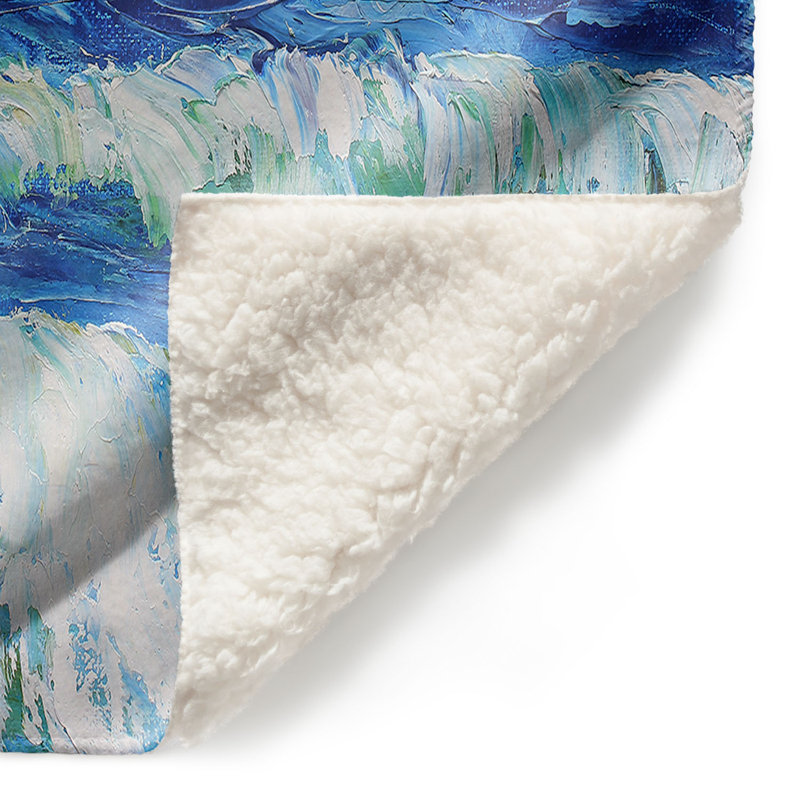 Couverture sherpa doux voiliers, l 68 po x L 80 po