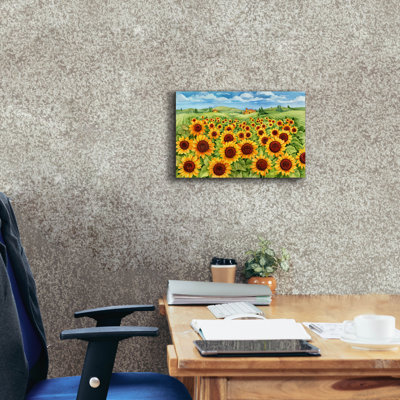 'Sunflower Field' by Paul Brent, Canvas Wal Art