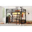 Grand lit mezzanine avec bureau et DEL-1210630971