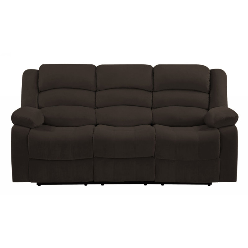 Proxima Upholstered 81'' Reclining Sofa, Brown