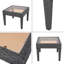 Table d'appoint d'extérieur en osier, table d'appoint
