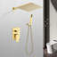 10 Inch Shower Head Bathroom Luxury Rain Mixer Shower Complete Combo Set Wall Mounted-118534804