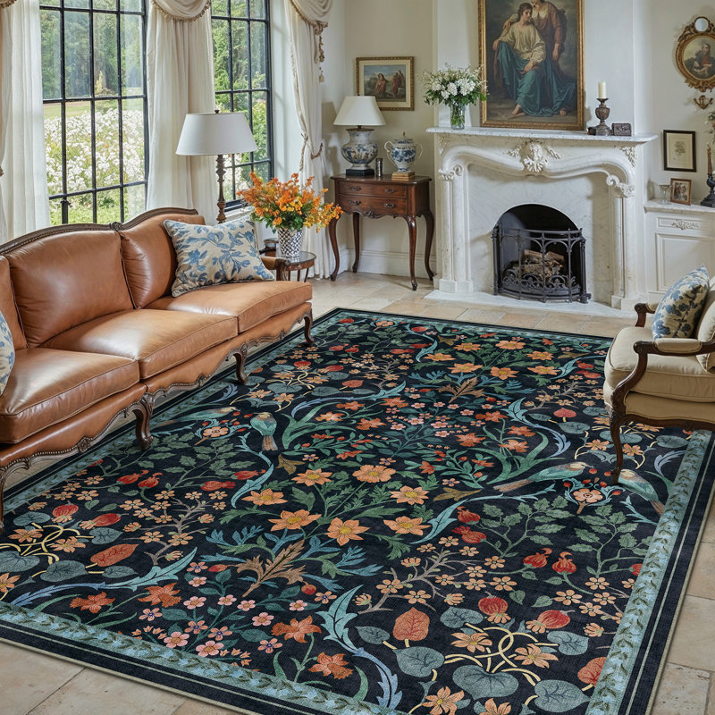Destinay Floral Area Rug, Rectangle 244 x 305 cm