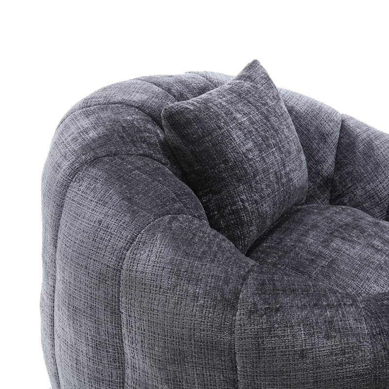 L'UNION FAIT LA VICTOIRE Fauteuils poufs modernes, Peacock Blue Chenille