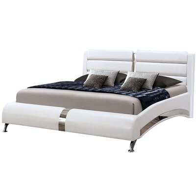 Brennen Solid Wood and Upholstered Platform Bed -  Orren Ellis, 3E7725B35E0D4AB7A57A6981BEE3FA07