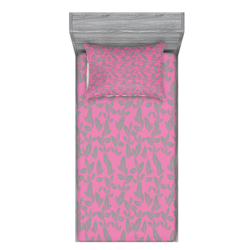 Microfiber Abstract Sheet Set, Twin Sheet Set with Pillowcase