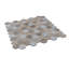 Carrelage mural nid d'abeille en métal 11,25 po x 11,25 po-51974568