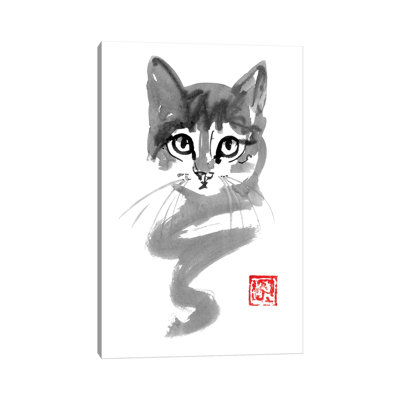 «Cute Cat Line» par Péchane, reproduction d'art sur toile tendue