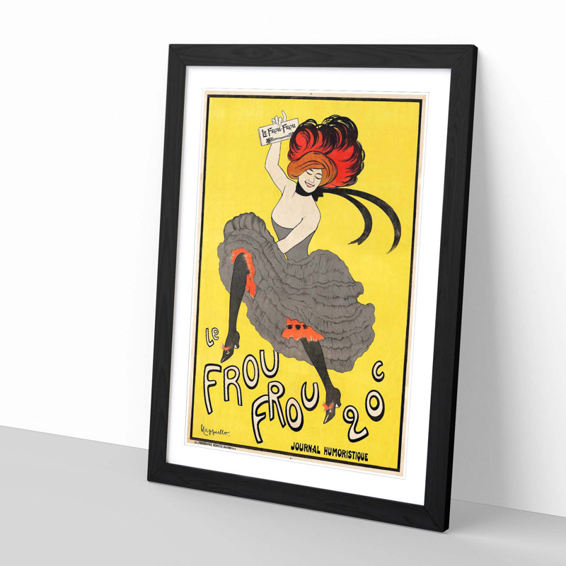 Vintage Le Frou Frou Framed Vintage Advertisement - Framed Print, Black