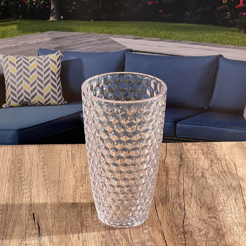 Verres en diamant taillés en acrylique, 19 oz liq., Clair
