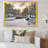 Wooden Bridge In Snow Winter River - Landscapes Canvas Wall Art-1587286285-1587286284