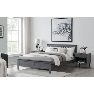 Codman Solid Wood Painted Bed Frame - Modern Farmhouse Style