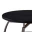 Table basse Salar 35 pouces, 1 tablette, plateau noir grisâtre, pieds en métal gris Salar