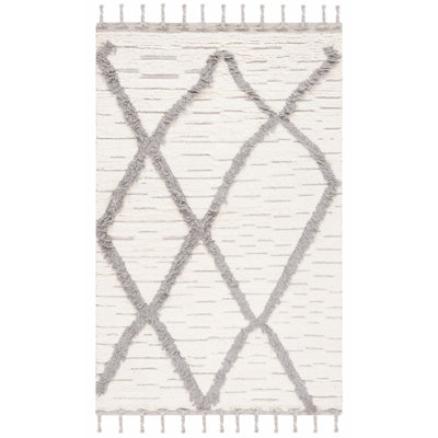 Seybert Hand Woven Wool Abstract Rug
