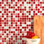 Carreau de mosaïque en verre à bord droit 1 po x 1 po-64613446