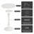 5-piece Mid-century Modern Dining Set,31.5" Round Dining Table With 4 Pu Leather Upholstered Chairs