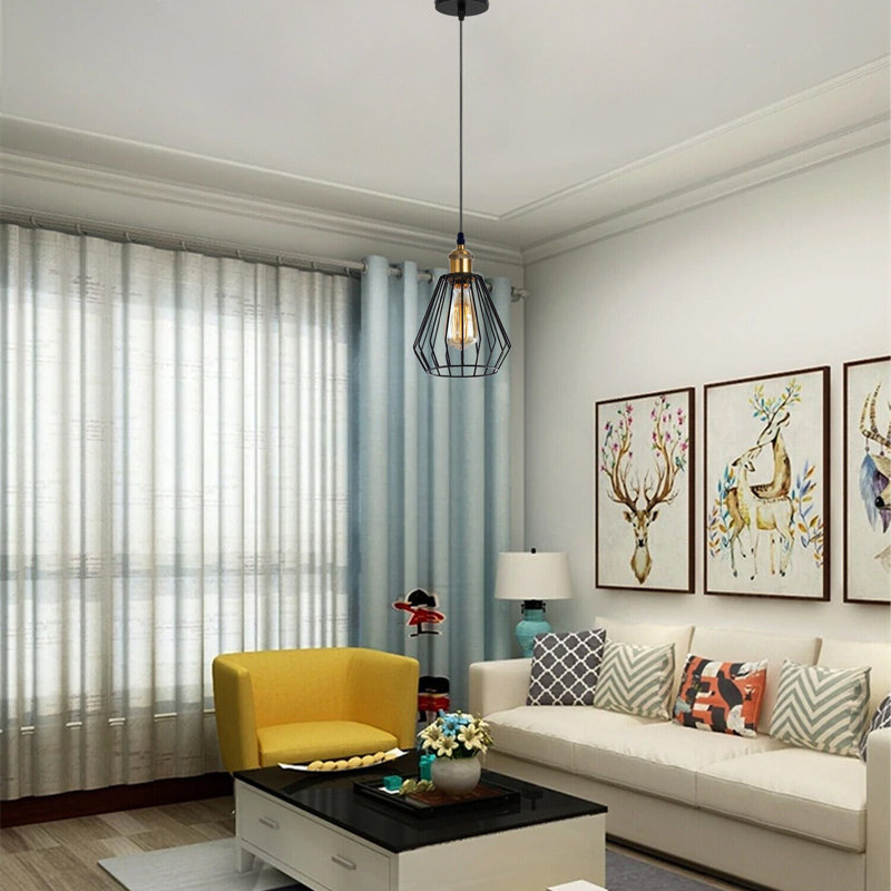 Strausstown 1 - Light Black Geometric Pendant