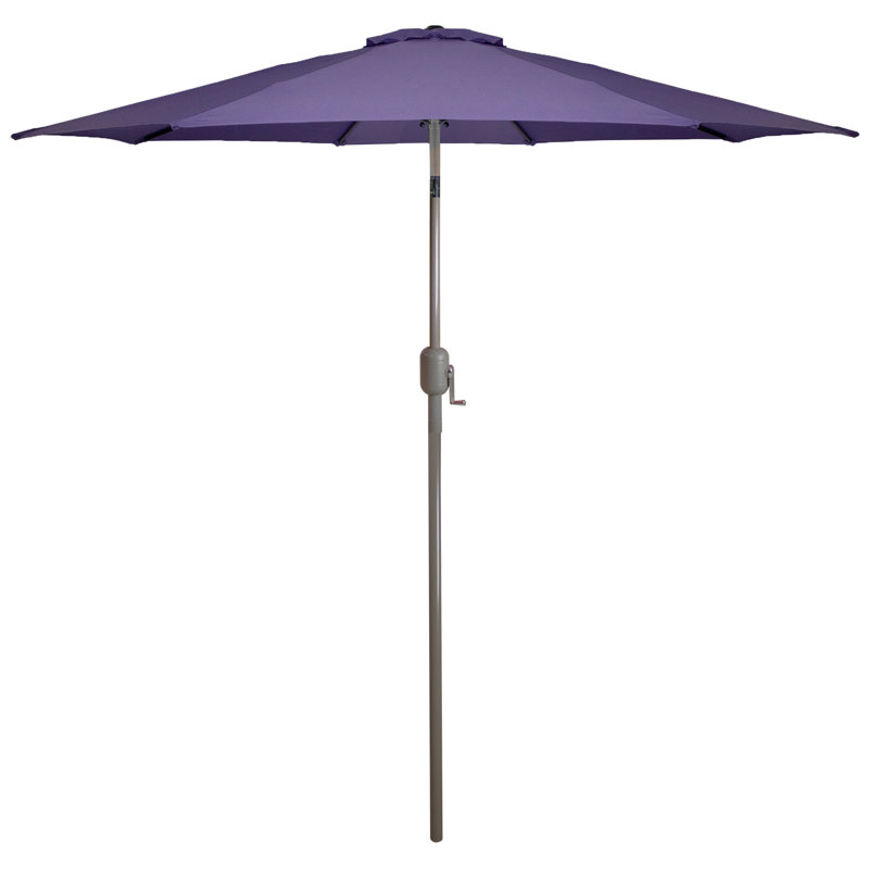Parasol de marché pour terrasse 9 pi avec manivelle et inclinaison, Mauve