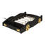 Lit plateforme de voiture de course en bois massif avec garde-corps, espace de rangement et roues-684902934-684902933
