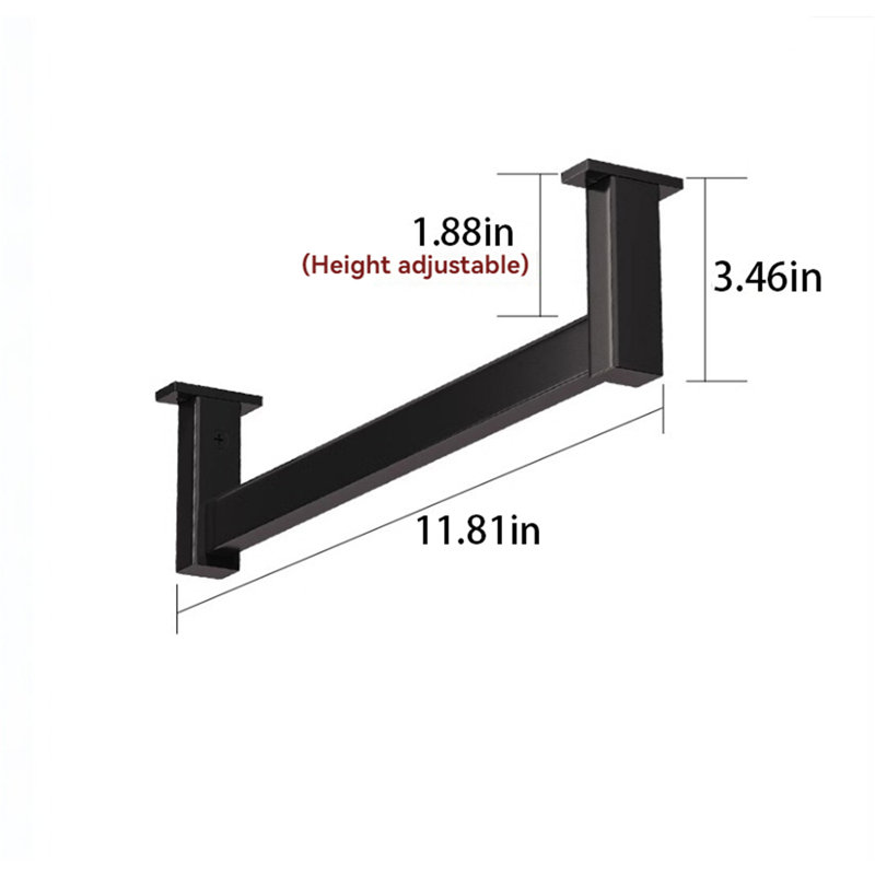 Porte-pantalons avec rails coulissants, H 3,46 po x l 2 po x P 11,81 po