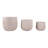 Planter Set Polyresin Carved Sculptural Design Decorative Indoor Outdoor Container Pots Contemporary Minimalist Style Durable Lightweight Construction Set Of 3-1874343074