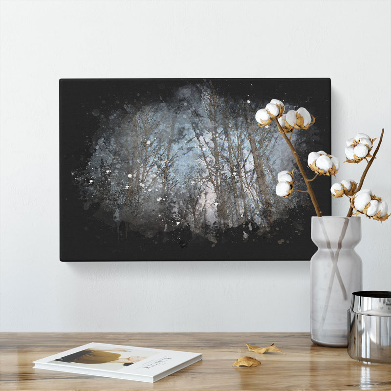 Bare Trees At Twilight - Wrapped Canvas Print, 35cm H x 50cm W x 3cm D