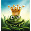 Ensemble de housse de couette de grenouille de grenouille sur mousse avec couronne conte inspiration-24849363