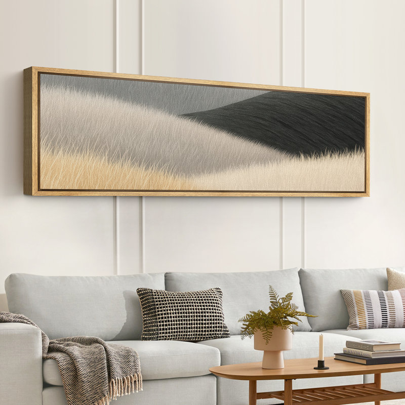 Grande impression sur toile encadrée, impression de paysage abstrait pour la décoration intérieure moderne, H 20 po x l 60 po