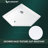 Elegant 38" W x 38" D x 3" H  Neo Angle Shower Base in White with Corner Drain White Shower Pan