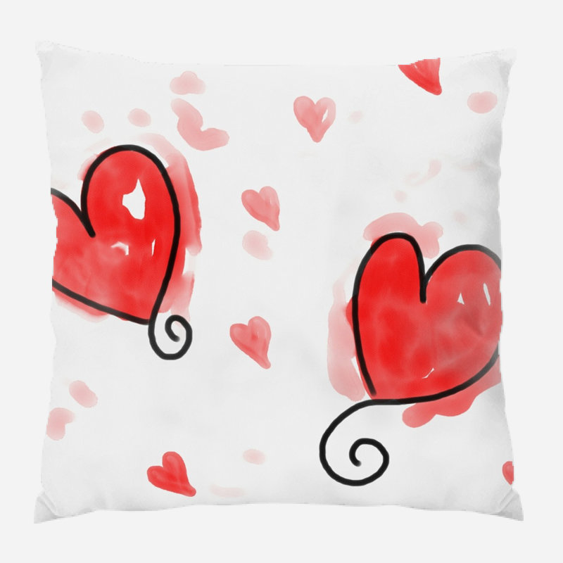 Coussin de hearts Yepez, Microsuède, Intérieur