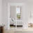 80 in. 1 Lite Mirrored White Sliding Closet Door with Hardware Kit-114815623-88422486
