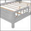 Lit plateforme en bois avec éclairage à DEL intégré, tête de lit avec rangement et garde-corps pour plus de sécurité et de commodité-650088955