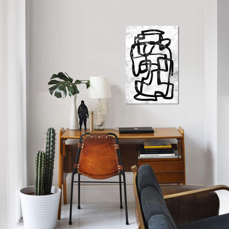 « mono set i », impression sur toile, H 12 po x l 8 po x P 0,75 po, Toile tendue, Pas de tapis